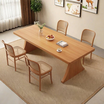 Modern  Minimalist Solid Wood Dining Table