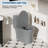 [tornado Flush One-piece Toilet]1.1/1.6 Gpf Elongated Siphonic S-traps | Soft Close Seat + Tank Button | 12" Trapway, 17" Ada Height | Light Gray​