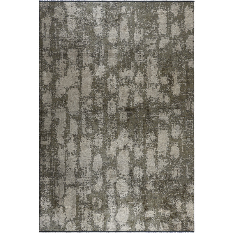 Tapis abstrait kaki / beige / gris Rapture, Rectangle 7 pi 10 po x 11 pi 2 po
