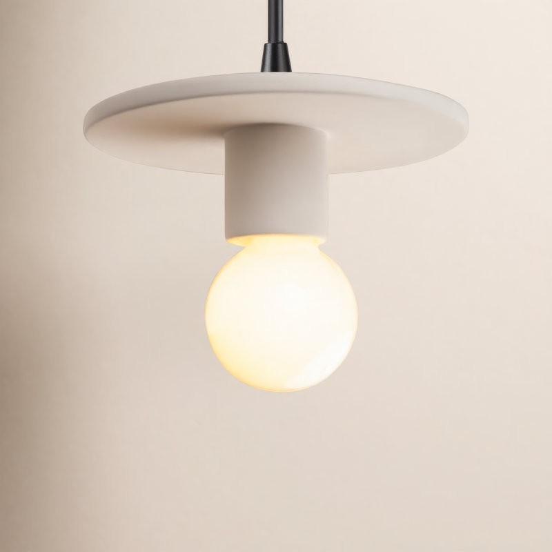 Leni 1 - Light Single Pendant, Bisque, Matte Black