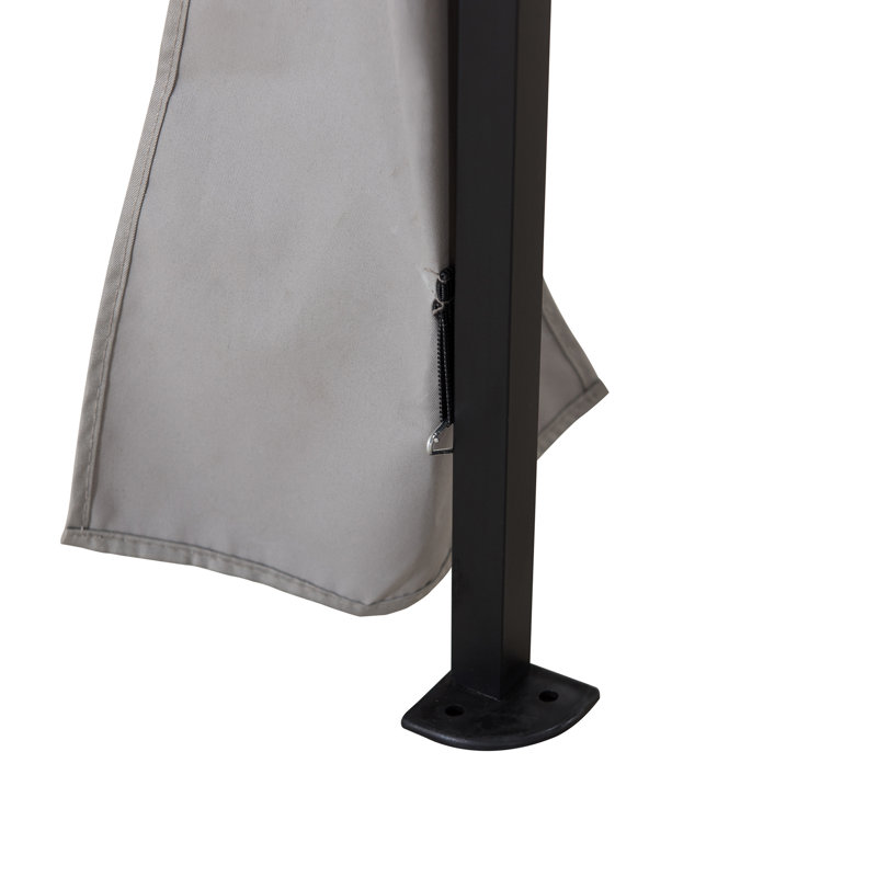 Sunjoy 11 ft. x 11 ft. Khaki and Gray Steel Pop-Up Gazebo