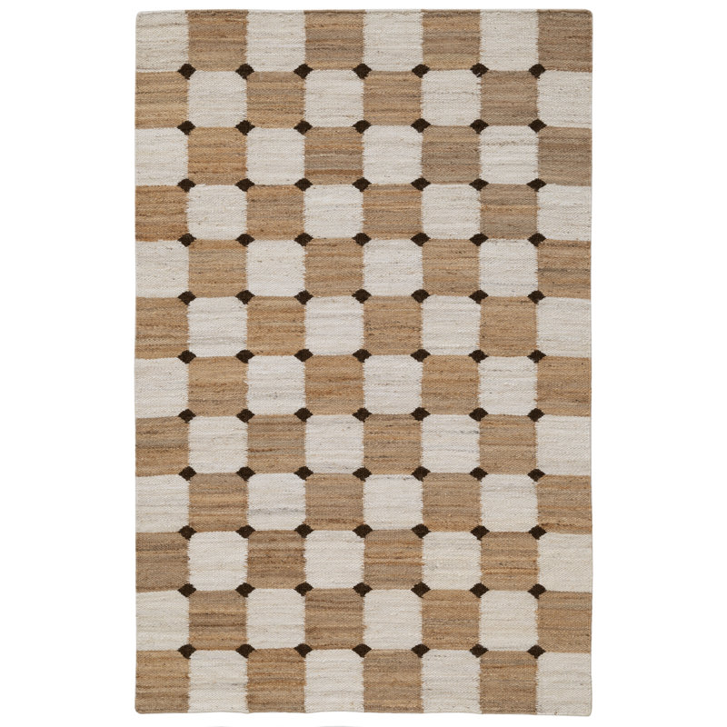 Flatweave Jute Hizri Rug, Rectangle 5' x 8'