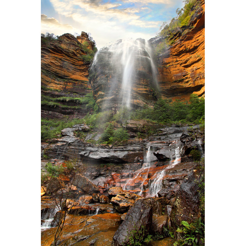 Lower Wentworth Falls by Lovleah - Wrapped Canvas Print, 46cm H x 30cm W