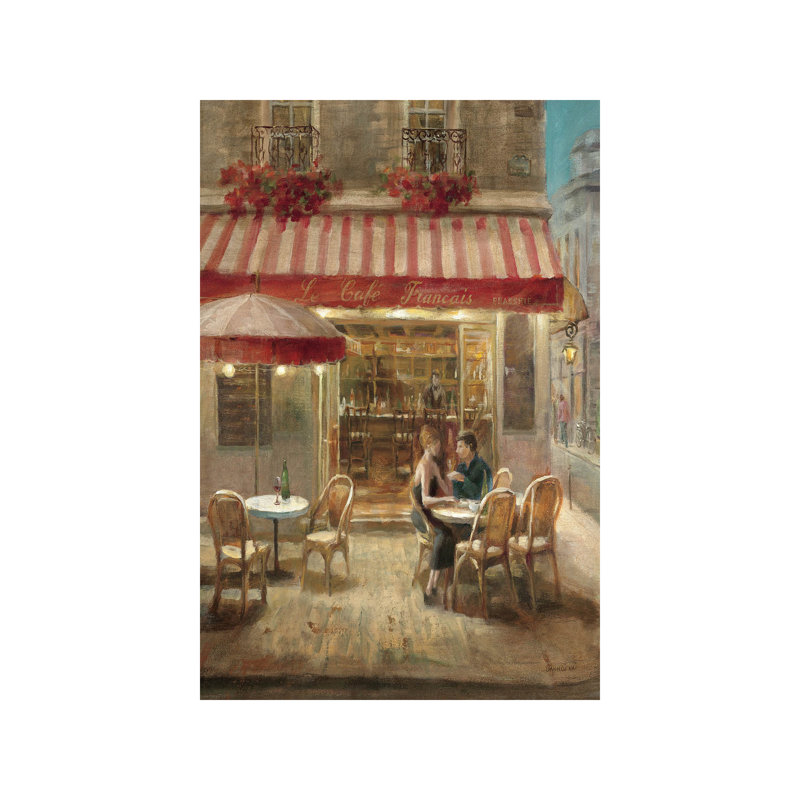 Paris Cafe II Crop by Danhui Nai - Wrapped Canvas Painting, 66.04 cm H x 45.72 cm W x 3.175 cm D