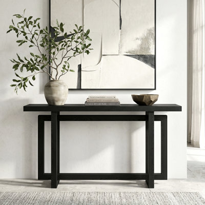 Cesily Rectangular Pine Wood Console Table