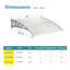 Auvent de fenêtre en polycarbonate, auvent de patio-37467190