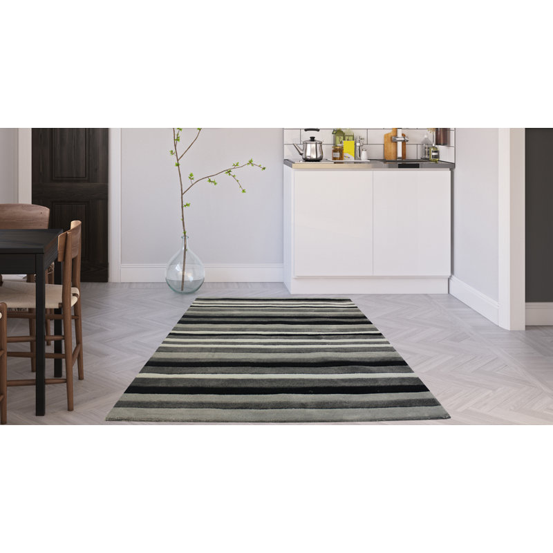 Isabel Striped Hand Woven Area Rug, Rectangle 120 x 170cm