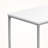 Melita Glossy White Finish Coffee Table With Silver Metal Leg, 17.87" H X 39.75" W X 19.83" D-1889788421-1889788423