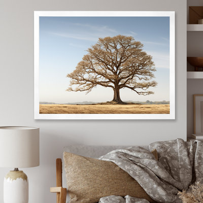 Brown Oaks Outline - Tree Oak Framed Art