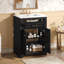 Meuble-lavabo 24 po avec lavabo en céramique intégré, armoire de salle de bain avec 2 portes, 1 tiroir basculant et meuble-lavabo simple pour salle de bain de petite et moyenne taille-1000132553