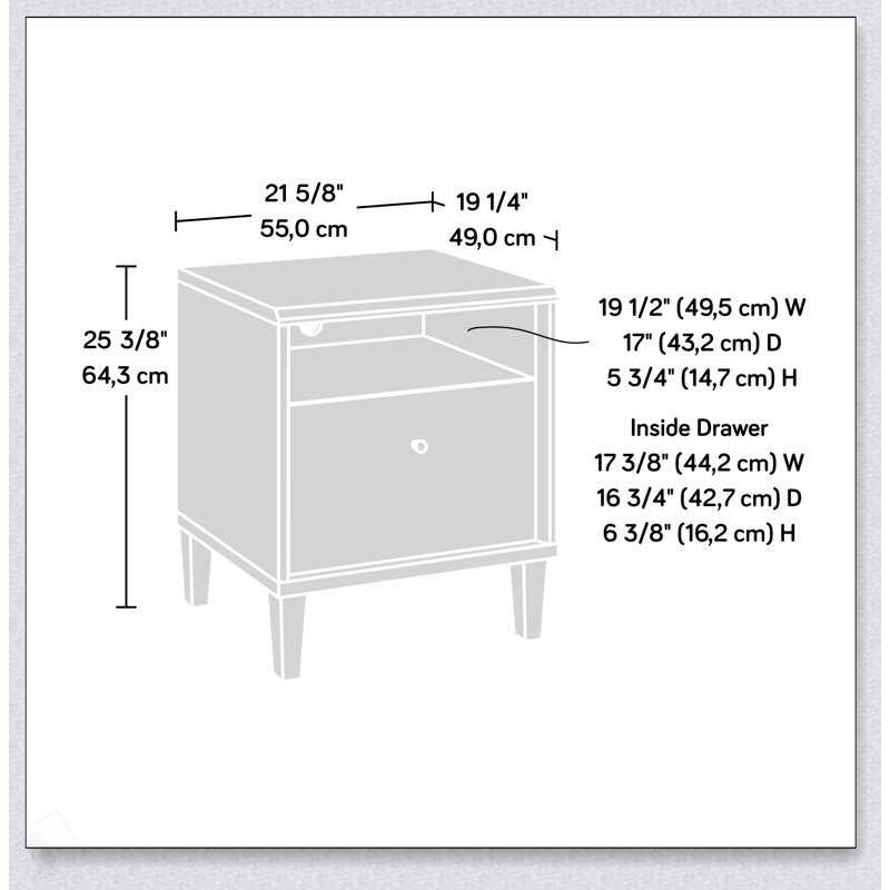 Table de chevet avec grand tiroir Coastal