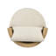 Ensemble de conversation d'extérieur en osier 3 pièces avec coussin beige