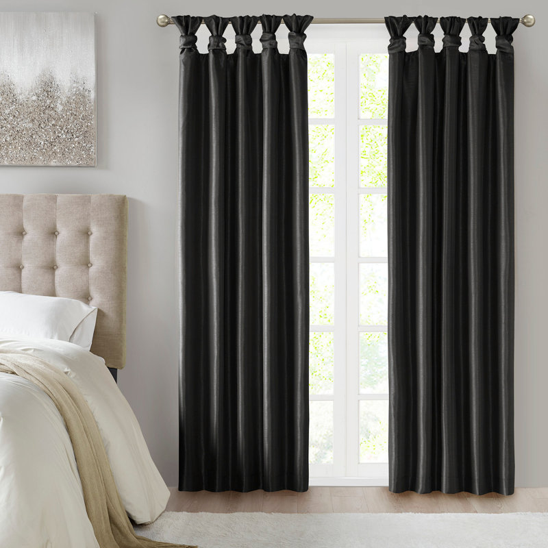 Rideau occultant Twist Tab, Noir, L 50,05 po x L 95,05 po