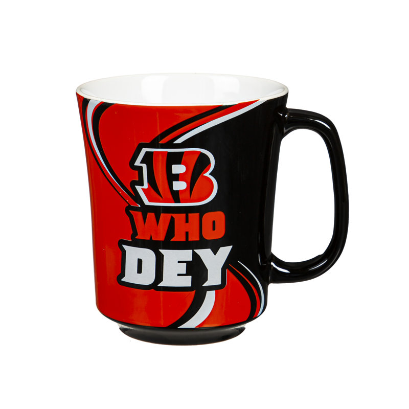 14 oz Jahzi Tasse à café en céramique avec boîte assortie Cincinnati Bengals