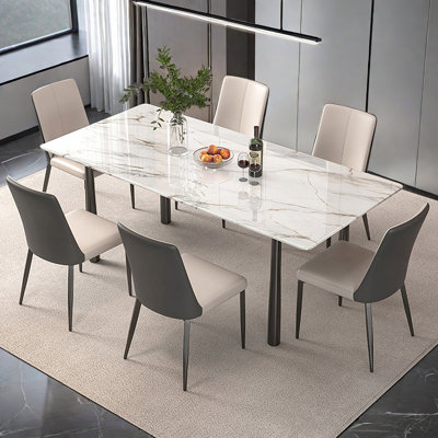 Light Microlite Rectangular Dining Table Sets
