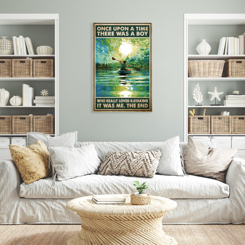 Impression sur toile «A Boy Who Really Lived Kayayak» - 1 pièce, H 20 po x l 16 po x P 1,25 po
