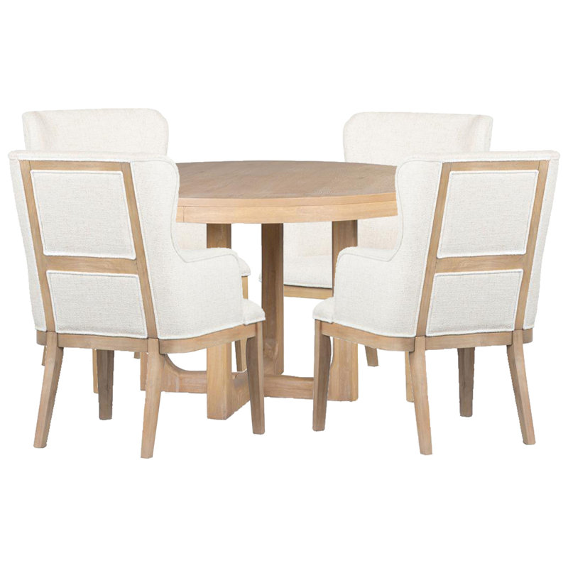 Table de salle à manger ronde avec 4 fauteuils