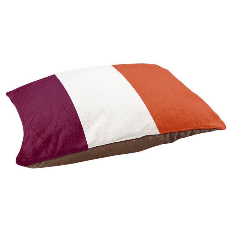 Coussin Miami, Moyen (l 28 po x P 18 po x H 6 po), Marron / orange