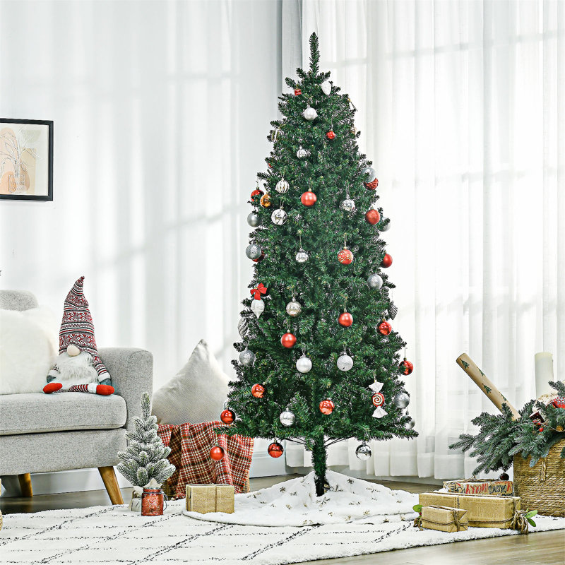 Sapin de Noël artificiel mince non éclairé 6 pi de haut