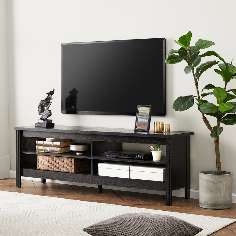Ododa Unfinished TV Stand for TVs up to 65", Black
