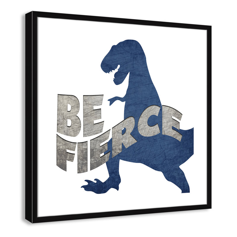 «Be Fierce be Brave», art encadré, H 27,5 po x l 27,5 po x P 1,18 po, Cadre noir