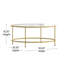 Ensemble de table en verre Berzan avec structure en métal - Comprend une table basse et 2 tables de bout-62907867