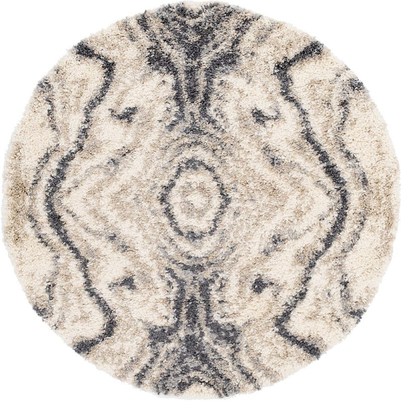Mitzy Ikat Indoor Rug, Round 5'