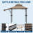 Khaki Heavy-Duty Double-Tier Grill Gazebo, 8x5 FT Steel Frame BBQ Canopy with Side Awnings, Shelves, Hooks and 4 LED Lights for Backyard or Garden-126705971