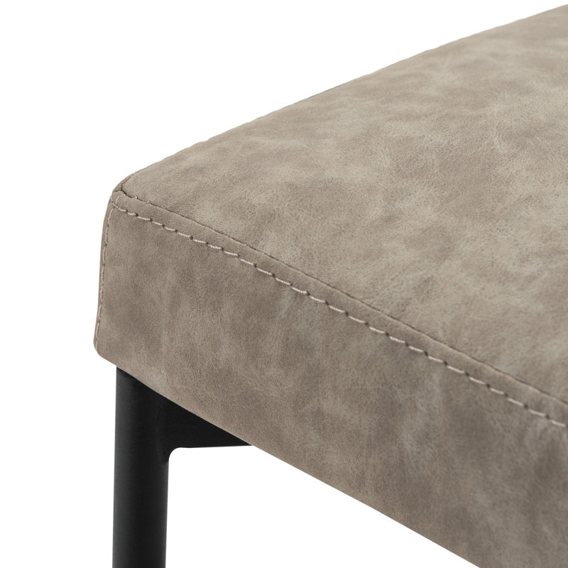 Chaise d'appoint , Similicuir gris pâle