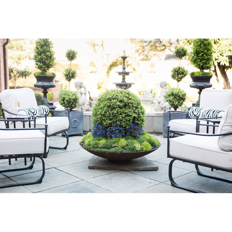 Red Barrel Studio Wilmarie 42" Natural Rust Pantina Round Planter &  Reviews | Wayfair