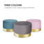 Bella 50cm Wide Round Solid Colour Pouffe Ottoman-50628195