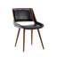 Basil Faux Leather Mid-Century Dining Chair-1547497407