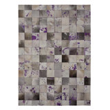 Natural Hide Cowhide Geometric Area Rug
