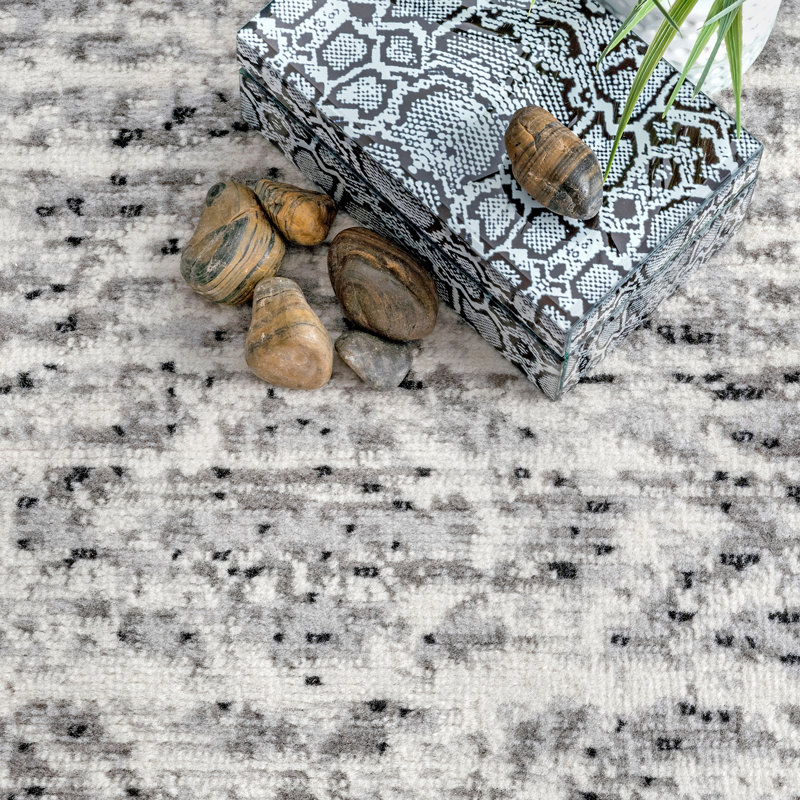 Tapis gris Scully, Rectangle 6 pi 7 po x 9 pi