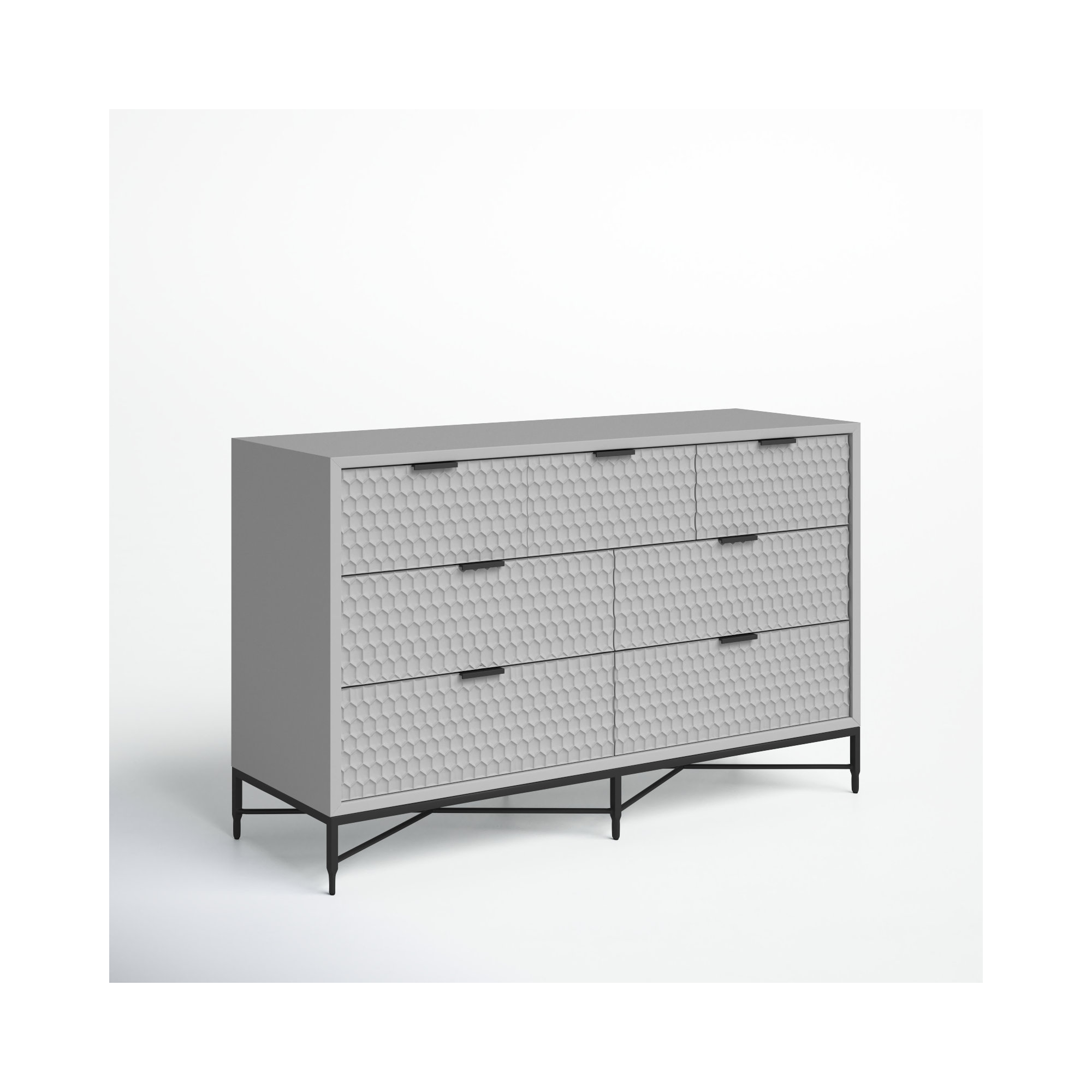 Capra 7 - Drawer Double Dresser, Sky Gray
