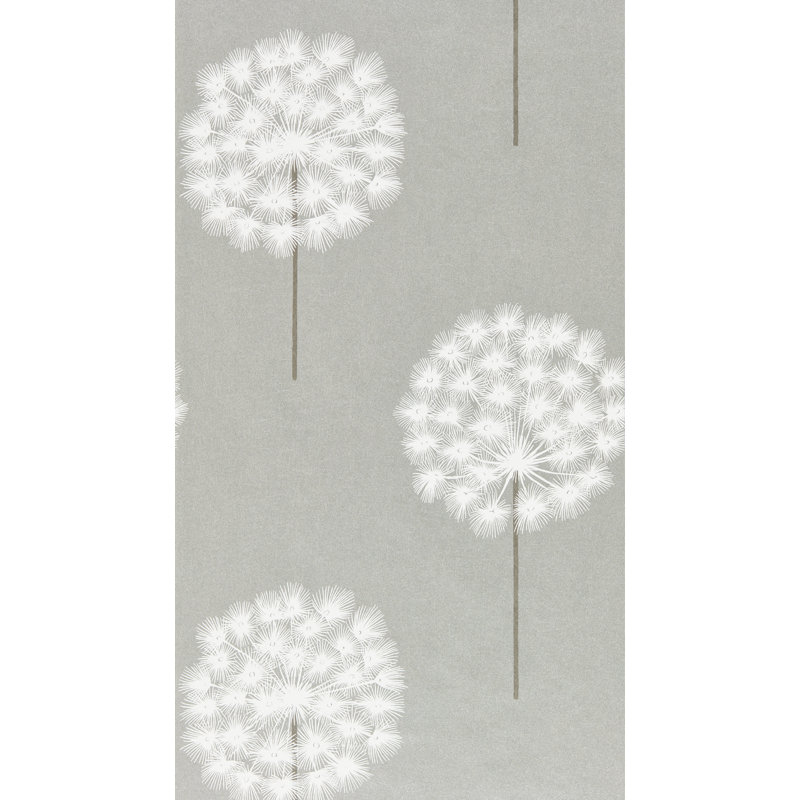 Paloma Amity Wallpaper, Silver/Chalk
