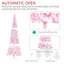  Arbre de Noël artificiel enneigé avec forme de crayon, branches réalistes en pin, lumières DEL blanc chaud, ouverture automatique-1270181710