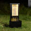 Fontaine en métal zinc avec brique de pierre et lumières DEL - extérieur
