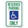 Signmission Reserved Parking Only (with Handicapped Symbol) 23062 