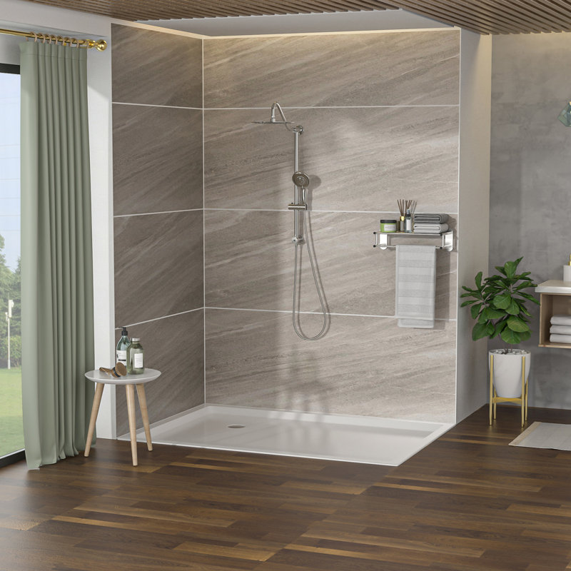 10 Inch Matte Black Shower System With 5 Function Hand Shower. 26.3" Slide Bar . Wall Mount, Easy To Install. Rain, Massage, Bubbly Settings. Includes Head, Handheld, Hose. Easy Nozzle. No Valve &