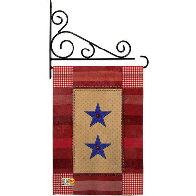 Double Sided 18.5'' H x 13'' W Polyester Independence Day Flag Set