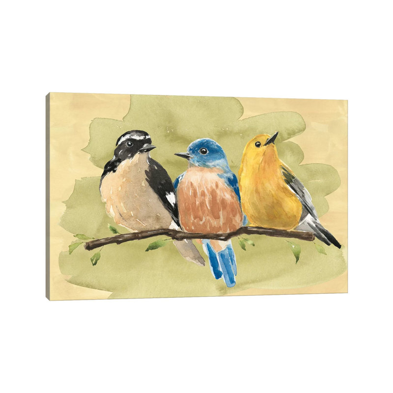 Bird Perch IV by Annie Warren - Wrapped Canvas Print, 20.32 cm H x 30.48 cm W