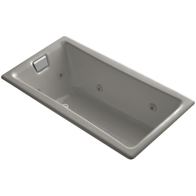Tea-for-Two 60" x 32" Drop-in whirlpool bath with end drain and heater without trim