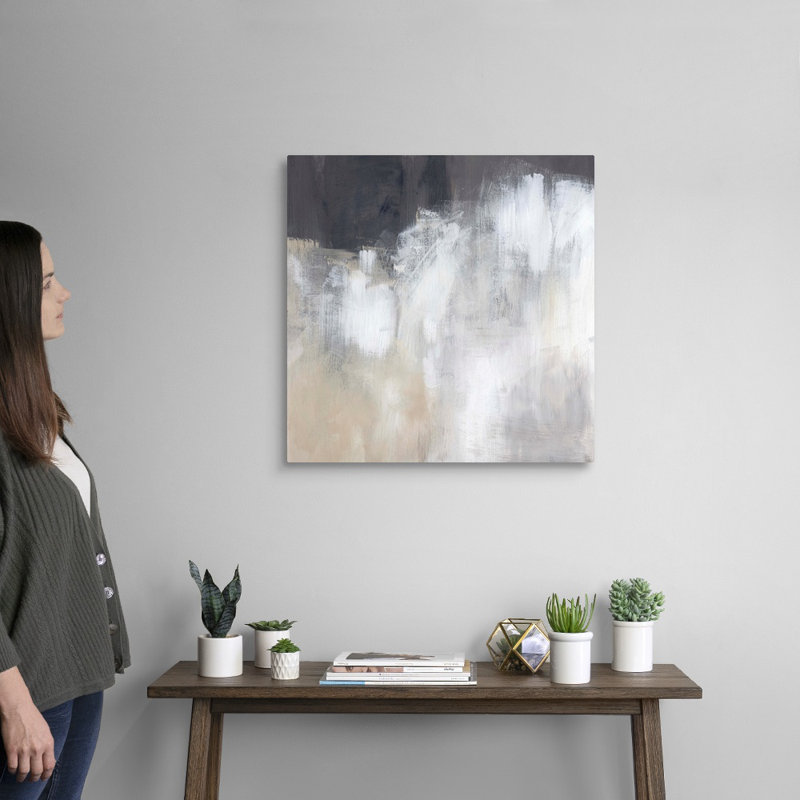 Neutral Abstract II par Jennifer Paxton Parker - reproduction d'art sur toile, Toile tendue, H 24 po x l 24 po, Sans cadre
