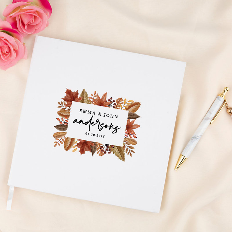Livre d'or de mariage d'automne personnalisé