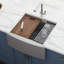 Verona Workstation 33" L x 22" W Farmhouse Kitchen Sink with Sink Grid and Drain Assembly-698787993