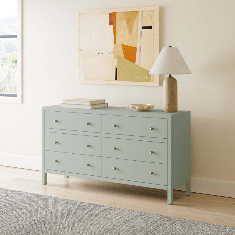 Celine 6-Drawer Dresser, Sage Green