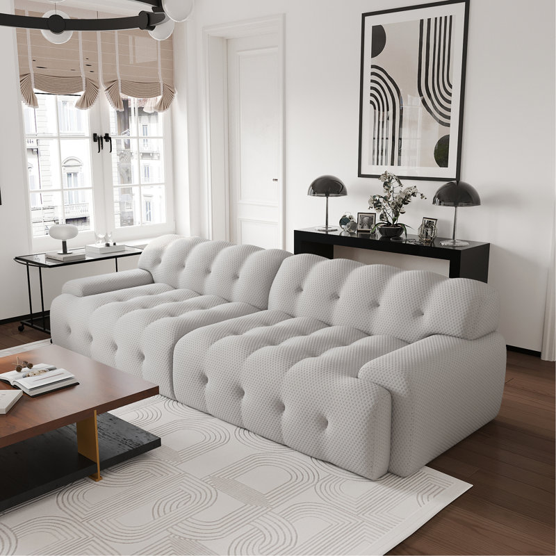 Causeuse 3 places Bubble, H 27,5 po x l 41,34 po x P 102,4 po, 3, Gris