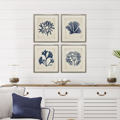 Indigo Sea Life Framed Art