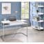 Bibliothèque de bureau à 4 tablettes en blanc brillant - Stable Support Contemporary